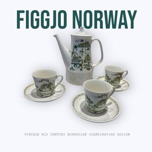 Figgjo Norway Scandinavian coffee set, collectible items